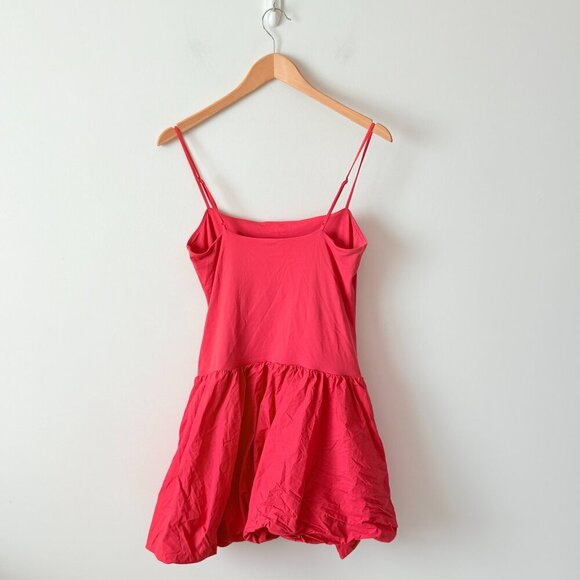 Aritzia Babaton Rolodex Micro Bubble Dress Contour Poplin Red Size Large - Picture 6 of 8